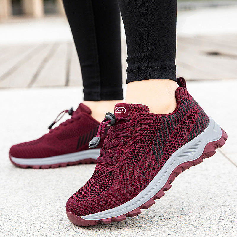 Factory Direct Sales Lightweight and Breathable Breathable Healthy Shoes for Middle-Aged and Elderly People, Non-Slip Soft-Soled Mother's Shoes, Sports and Leisure Walking Shoes