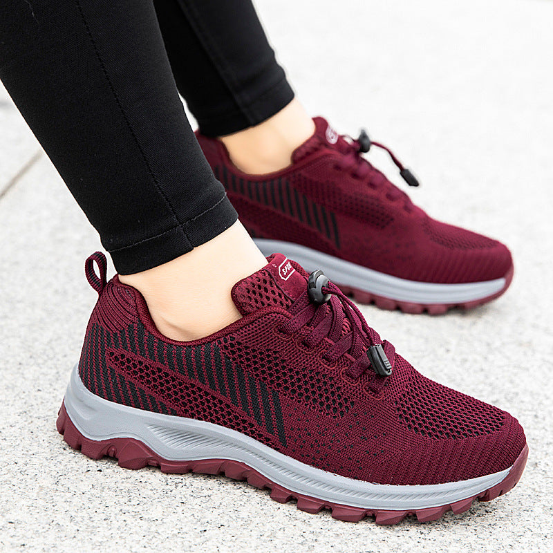 Factory Direct Sales Lightweight and Breathable Breathable Healthy Shoes for Middle-Aged and Elderly People, Non-Slip Soft-Soled Mother's Shoes, Sports and Leisure Walking Shoes