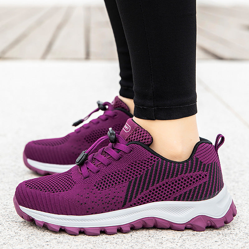 Factory Direct Sales Lightweight and Breathable Breathable Healthy Shoes for Middle-Aged and Elderly People, Non-Slip Soft-Soled Mother's Shoes, Sports and Leisure Walking Shoes