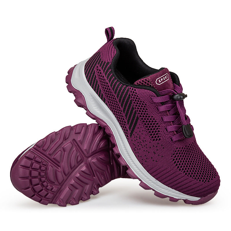 Factory Direct Sales Lightweight and Breathable Breathable Healthy Shoes for Middle-Aged and Elderly People, Non-Slip Soft-Soled Mother's Shoes, Sports and Leisure Walking Shoes