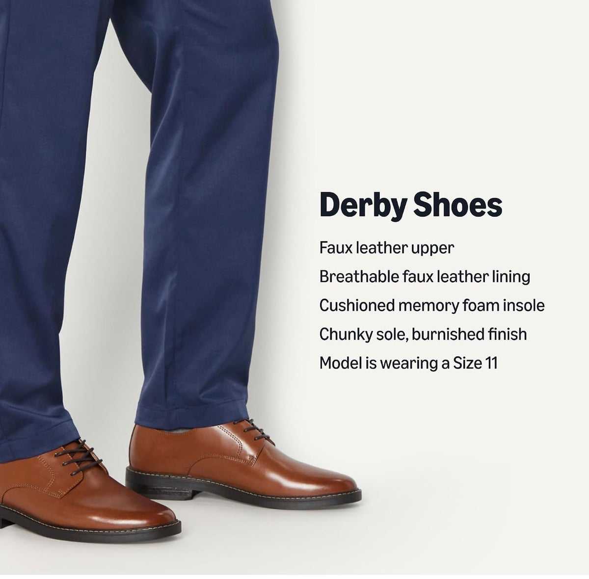 Chaussures Derby à Bout Rond Homme