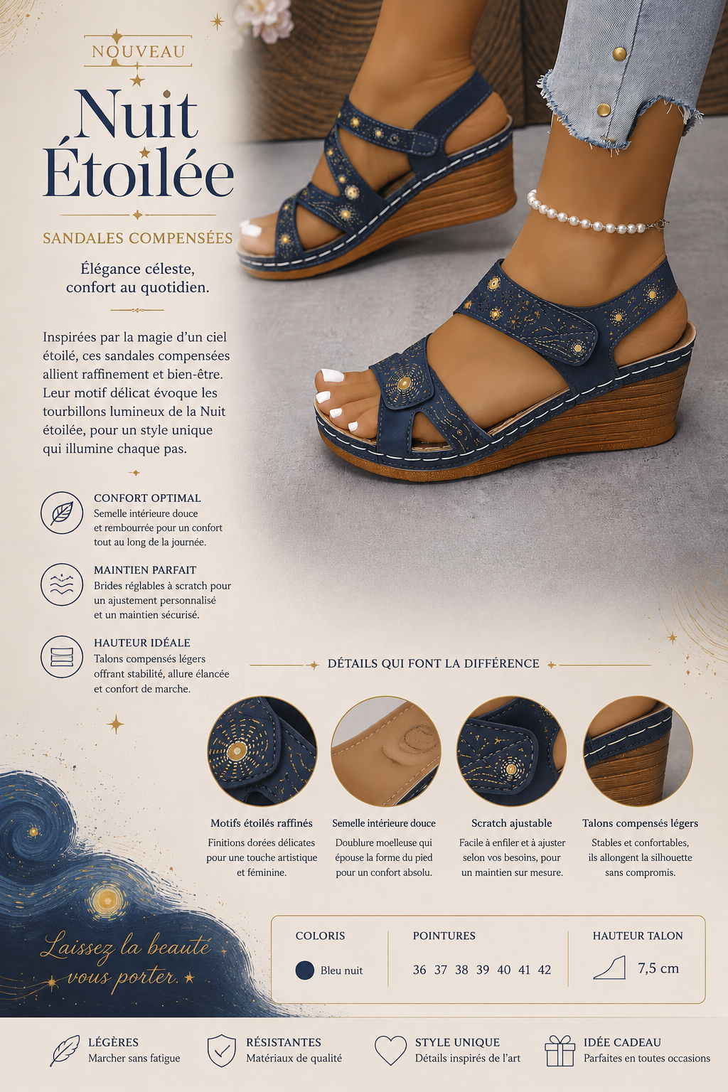 Sandales femme été couleur unie grande taille semelle épaisse légères confortables douces style européen et américain pour le quotidien intérieur et extérieur