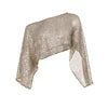Elegant Breathable Printed Knitted Music Festival One-Shoulder Sequins Cover-Up Sparkly Glitter Short Top Women's Party