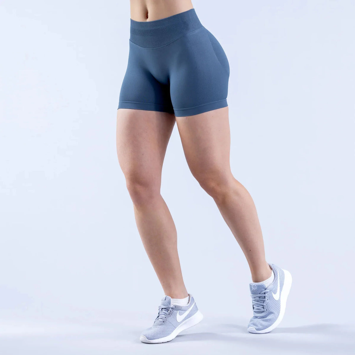 YIYI Women's 3 Piece Outfits Ribbed Seamless Exercise One Shoulder Sports Bra Tops High Waist Scrunch Leggings Shorts Active Set