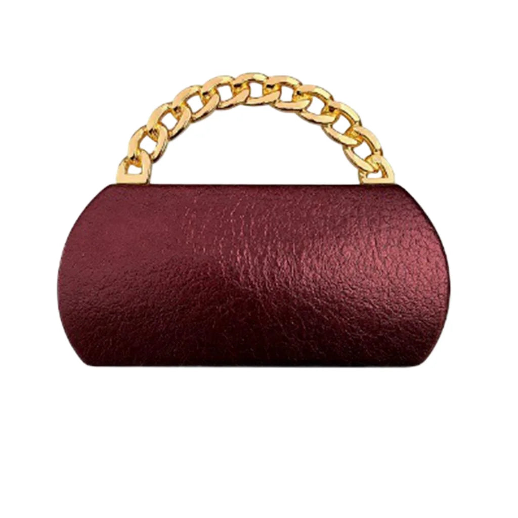 Women Elegant Top Handle Evening Detachable Chain Clutch Purse Two Carrying Type Formal Purse for Dinner Dates Bar