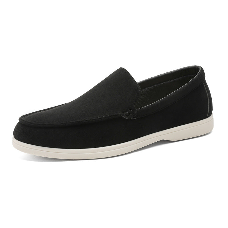 Pure Original Italian PU Slip-on Business Casual Loafers Flat Casual Lazy Men's Shoes Slip-on B- 3 Shoes