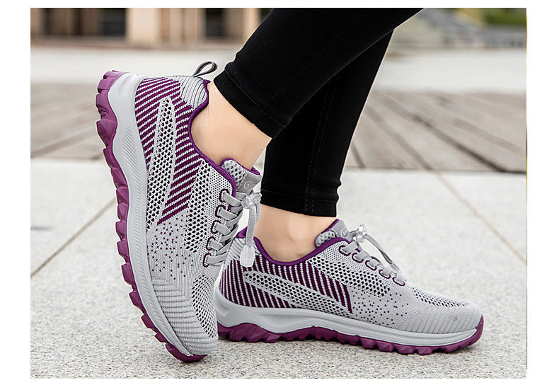 Factory Direct Sales Lightweight and Breathable Breathable Healthy Shoes for Middle-Aged and Elderly People, Non-Slip Soft-Soled Mother's Shoes, Sports and Leisure Walking Shoes