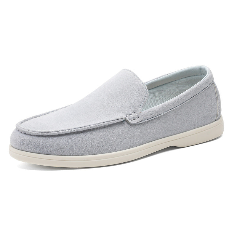 Pure Original Italian PU Slip-on Business Casual Loafers Flat Casual Lazy Men's Shoes Slip-on B- 3 Shoes