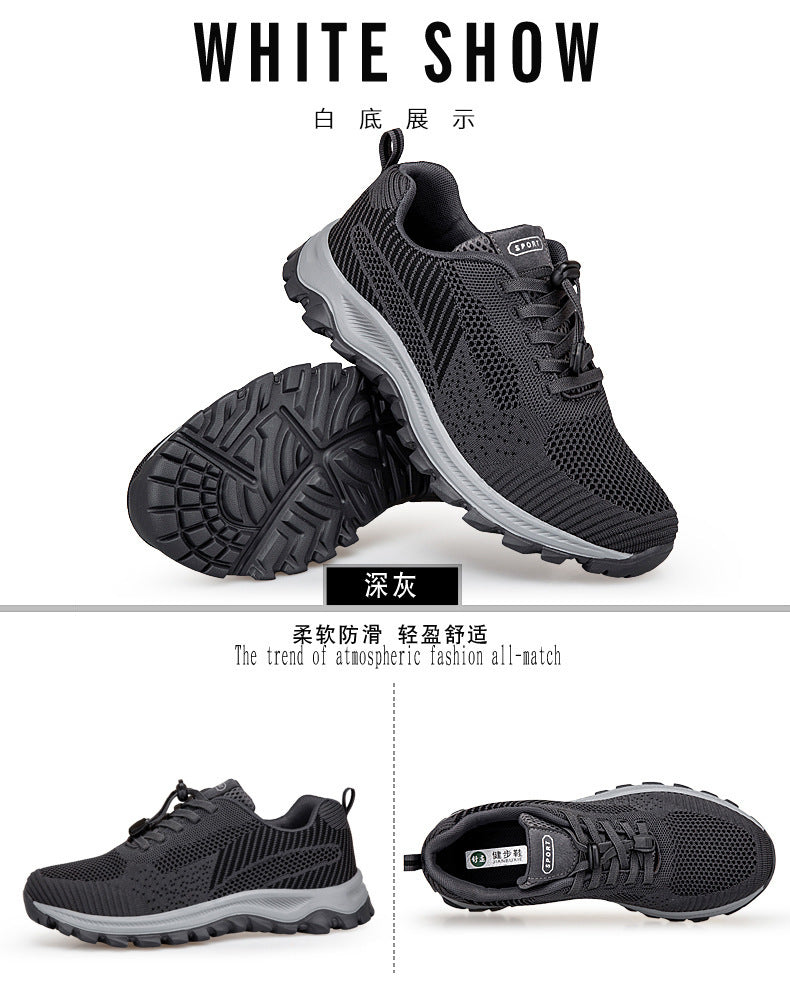 Factory Direct Sales Lightweight and Breathable Breathable Healthy Shoes for Middle-Aged and Elderly People, Non-Slip Soft-Soled Mother's Shoes, Sports and Leisure Walking Shoes