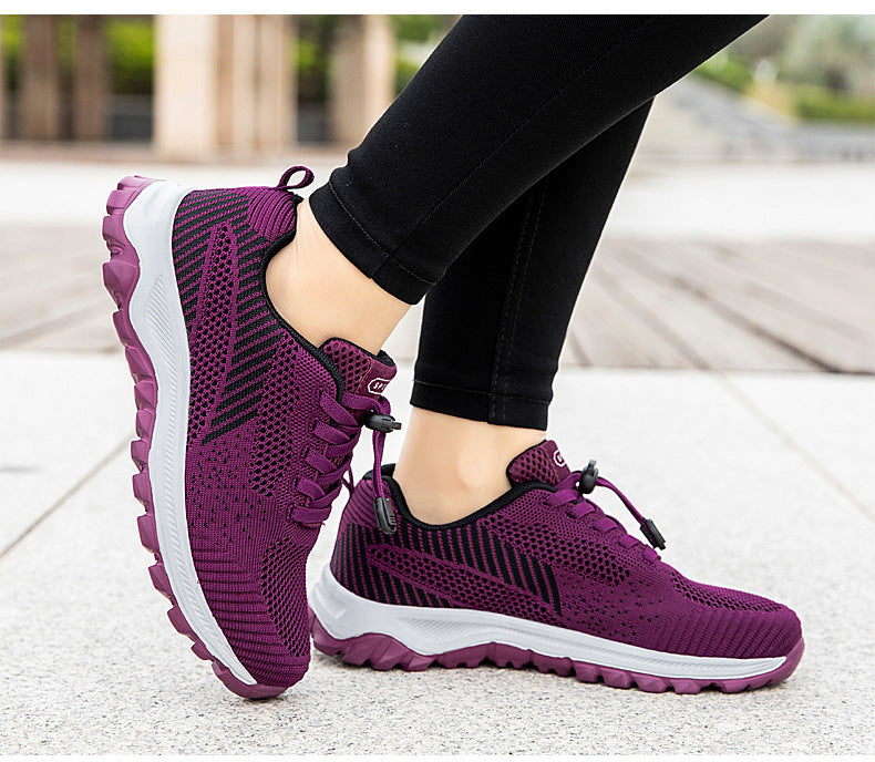 Factory Direct Sales Lightweight and Breathable Breathable Healthy Shoes for Middle-Aged and Elderly People, Non-Slip Soft-Soled Mother's Shoes, Sports and Leisure Walking Shoes