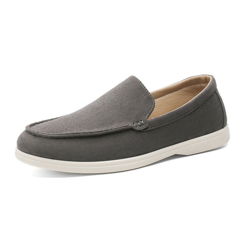 Pure Original Italian PU Slip-on Business Casual Loafers Flat Casual Lazy Men's Shoes Slip-on B- 3 Shoes