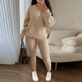 European and American Amazon hot sale fashion casual knitted suit trousers suit foreign trade Women's wool suit