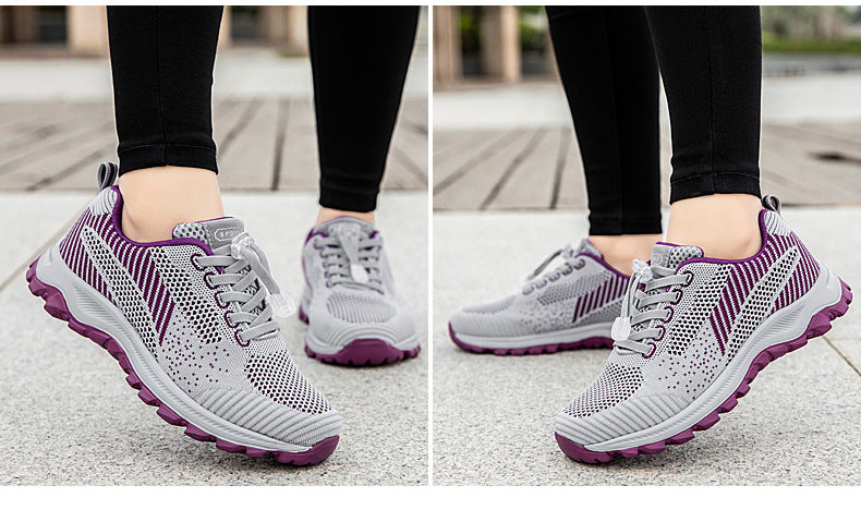 Factory Direct Sales Lightweight and Breathable Breathable Healthy Shoes for Middle-Aged and Elderly People, Non-Slip Soft-Soled Mother's Shoes, Sports and Leisure Walking Shoes