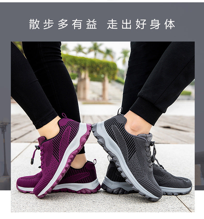 Factory Direct Sales Lightweight and Breathable Breathable Healthy Shoes for Middle-Aged and Elderly People, Non-Slip Soft-Soled Mother's Shoes, Sports and Leisure Walking Shoes