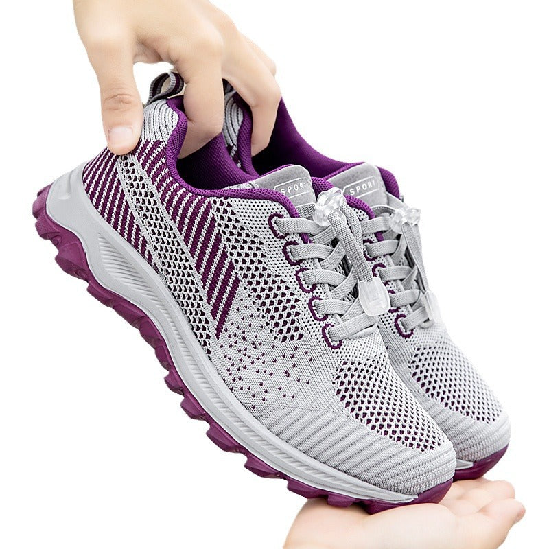Factory Direct Sales Lightweight and Breathable Breathable Healthy Shoes for Middle-Aged and Elderly People, Non-Slip Soft-Soled Mother's Shoes, Sports and Leisure Walking Shoes