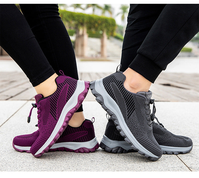 Factory Direct Sales Lightweight and Breathable Breathable Healthy Shoes for Middle-Aged and Elderly People, Non-Slip Soft-Soled Mother's Shoes, Sports and Leisure Walking Shoes