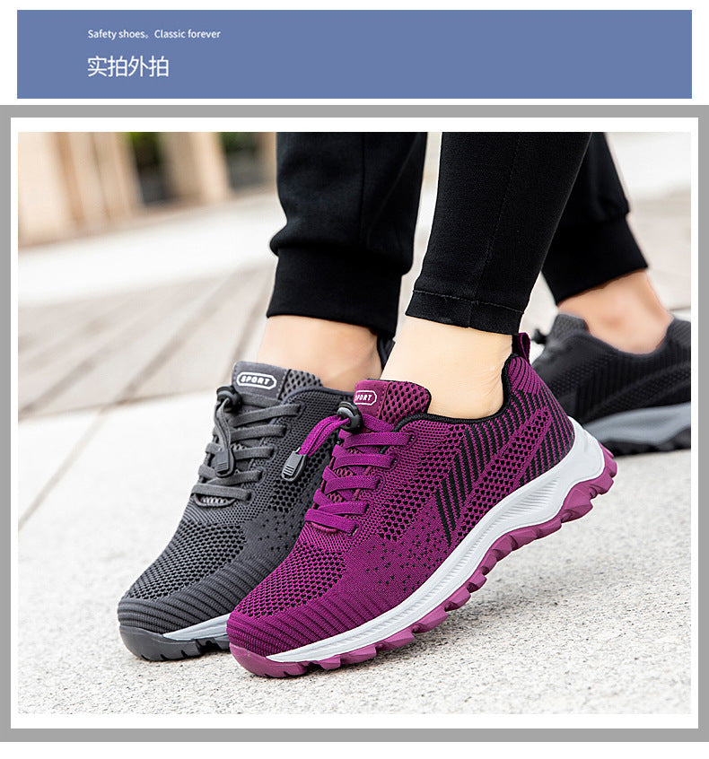 Factory Direct Sales Lightweight and Breathable Breathable Healthy Shoes for Middle-Aged and Elderly People, Non-Slip Soft-Soled Mother's Shoes, Sports and Leisure Walking Shoes