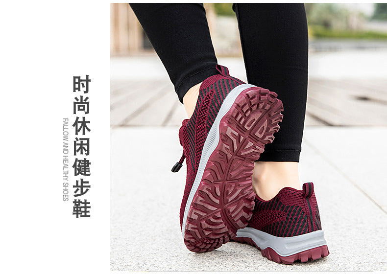 Factory Direct Sales Lightweight and Breathable Breathable Healthy Shoes for Middle-Aged and Elderly People, Non-Slip Soft-Soled Mother's Shoes, Sports and Leisure Walking Shoes