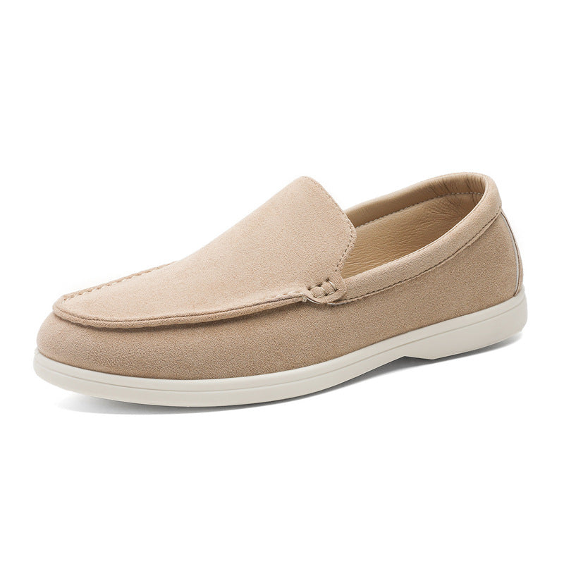Pure Original Italian PU Slip-on Business Casual Loafers Flat Casual Lazy Men's Shoes Slip-on B- 3 Shoes
