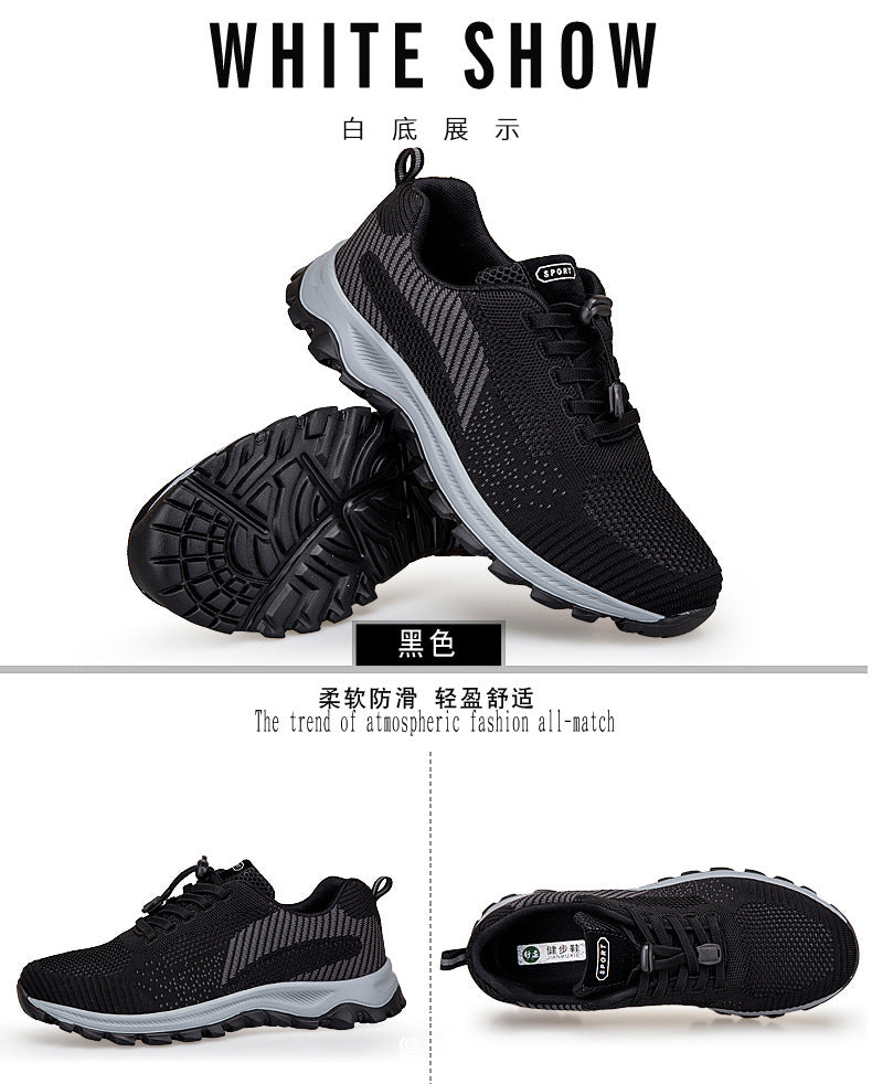Factory Direct Sales Lightweight and Breathable Breathable Healthy Shoes for Middle-Aged and Elderly People, Non-Slip Soft-Soled Mother's Shoes, Sports and Leisure Walking Shoes