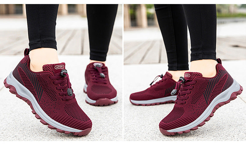 Factory Direct Sales Lightweight and Breathable Breathable Healthy Shoes for Middle-Aged and Elderly People, Non-Slip Soft-Soled Mother's Shoes, Sports and Leisure Walking Shoes