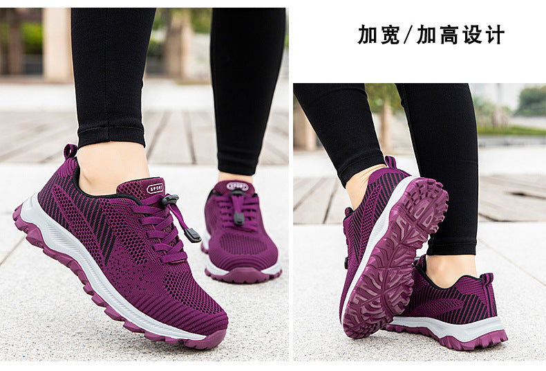 Factory Direct Sales Lightweight and Breathable Breathable Healthy Shoes for Middle-Aged and Elderly People, Non-Slip Soft-Soled Mother's Shoes, Sports and Leisure Walking Shoes