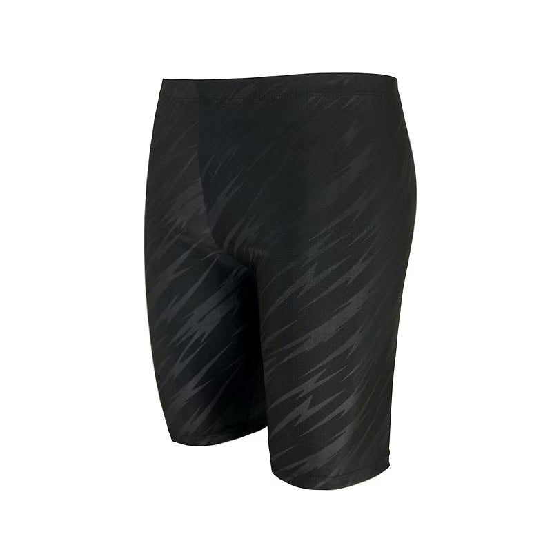 Swimming Trunks Five-Point Men's Professional Swimsuit Boxer Shorts Imitation Sharkskin Adult Large Size Hot Spring Swimming Suit