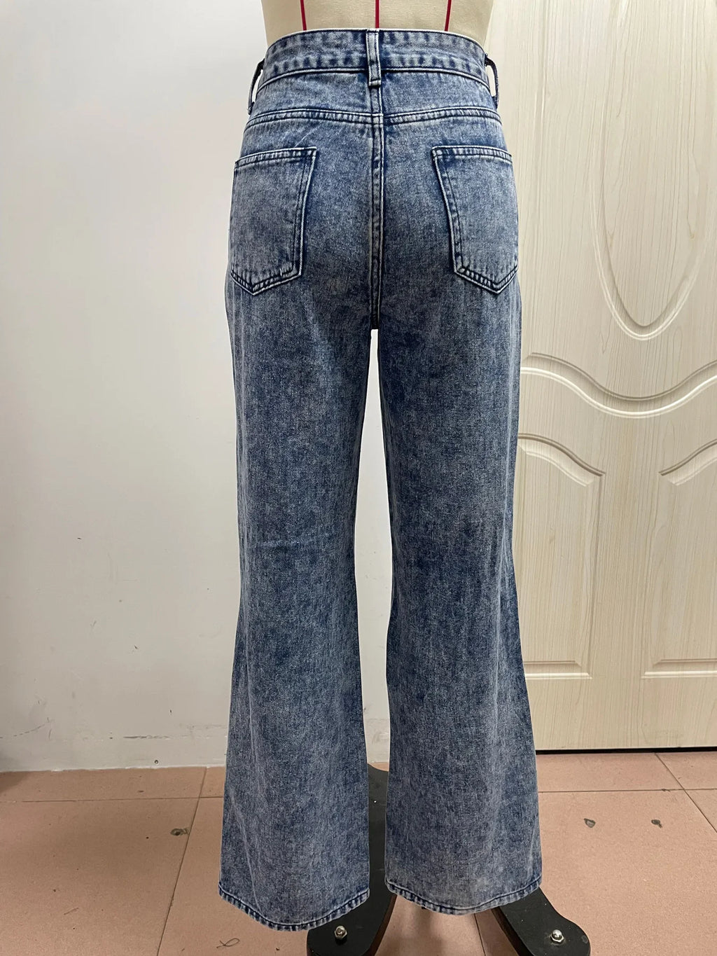 New Style Women's Ripped Street Denim Trousers Fashionable Street Jeans