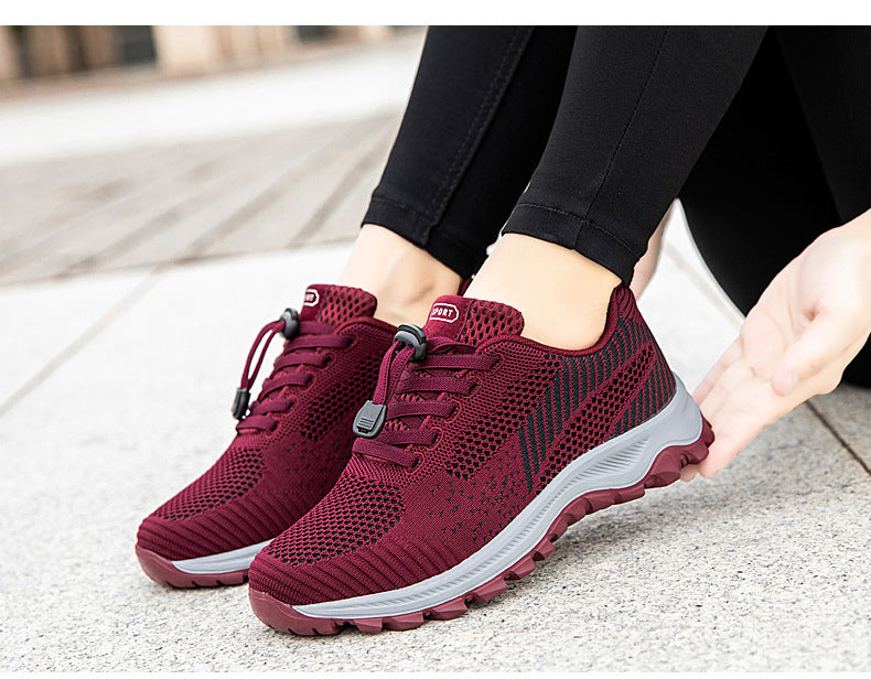 Factory Direct Sales Lightweight and Breathable Breathable Healthy Shoes for Middle-Aged and Elderly People, Non-Slip Soft-Soled Mother's Shoes, Sports and Leisure Walking Shoes