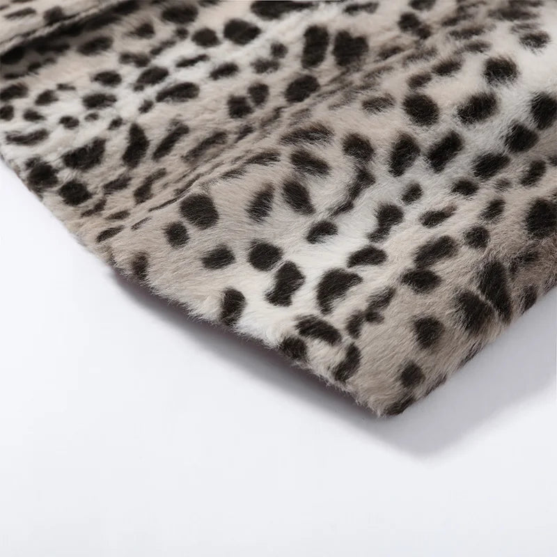 Chic Leopard Print Crop Jacket Women Modern O-neck Single Breasted Full Sleeve Coat Female 2026 Autumn Lady Outwears New