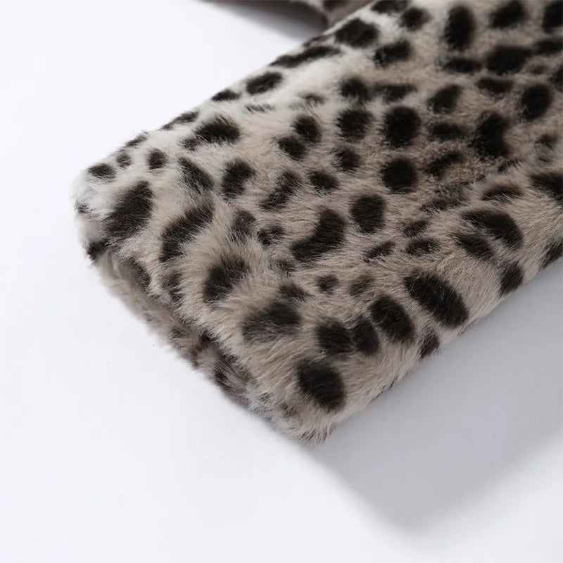 Chic Leopard Print Crop Jacket Women Modern O-neck Single Breasted Full Sleeve Coat Female 2026 Autumn Lady Outwears New